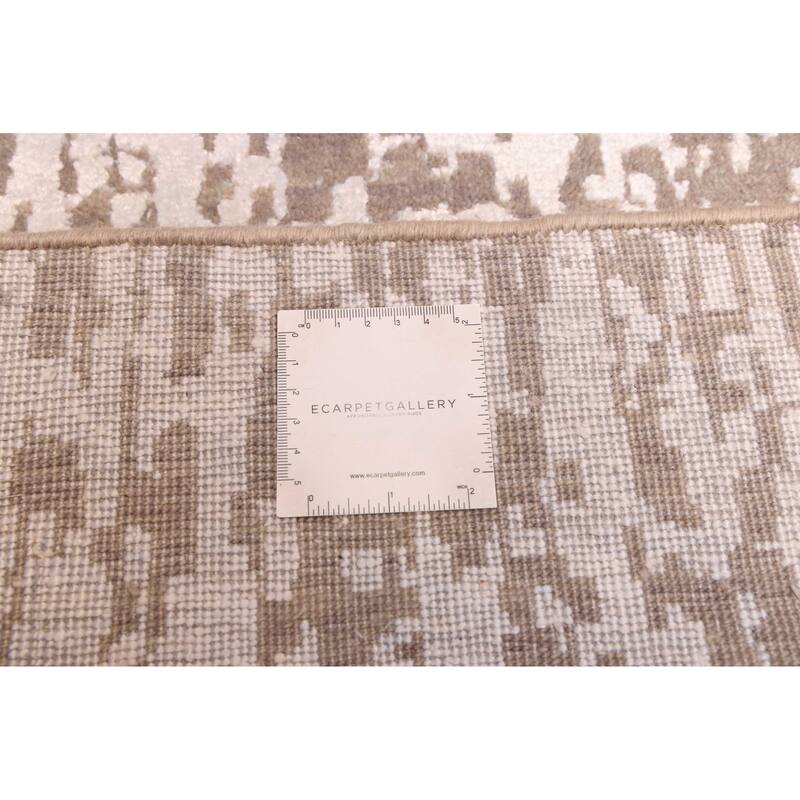 ECARPETGALLERY Hand-knotted Legacy Silver Silk, Wool Rug - 2'4 x 12'0