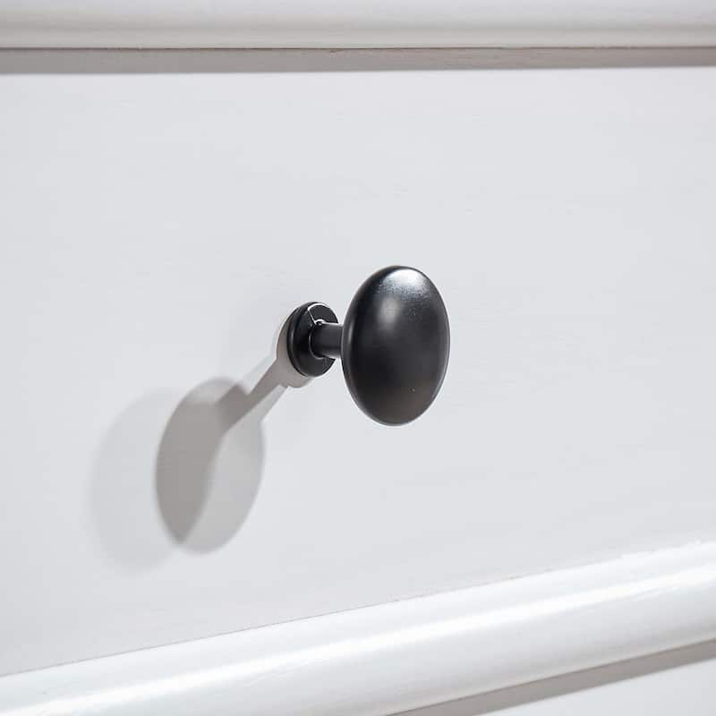 36 Inches Solid Wood Frame Freestanding Bathroom Vanity Set with Engineered Marble Top