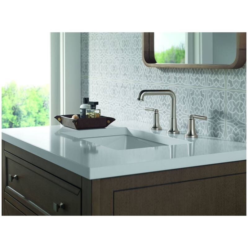 Delta 3536-MPU-DST Saylor 1.2 GPM Widespread Bathroom Faucet with Push