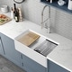 preview thumbnail 1 of 24, Beingnext 30"/33" Fireclay Farmhouse Kitchen Sink With Accessories, White 30"W x 20"D x 10"H - White