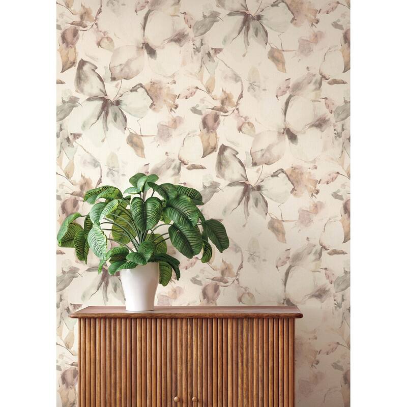 A-Street Prints Liliana Neutral Floral Wallpaper