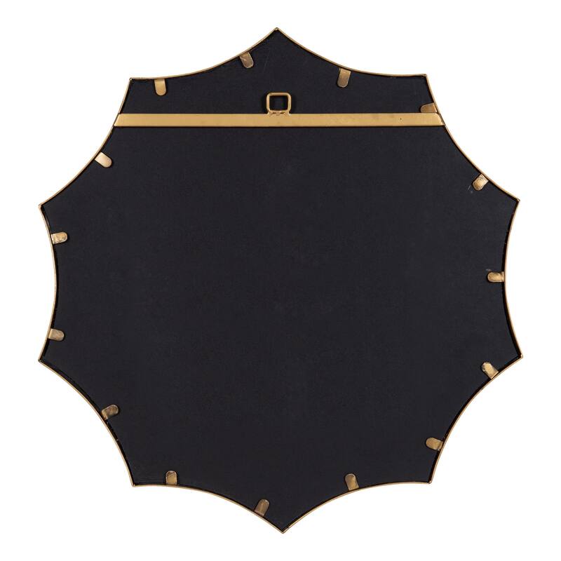 Kate and Laurel Lalina Scalloped Round Framed Accent Mirror