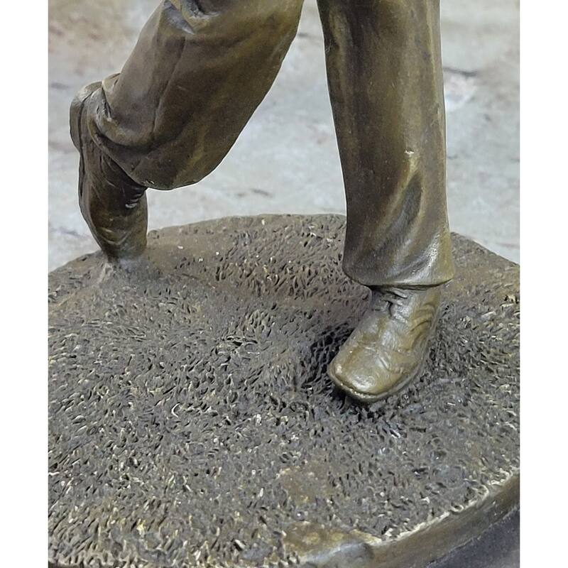 12 Inches Tall Bronze Statue Vintage Golfer Golfing Trophy Bobby Jones Sculpture Sale