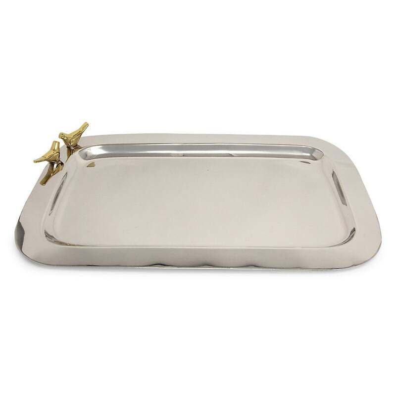 Jiallo Love Birds Rectangular Tray 15.25 x 9"