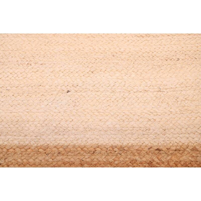 ECARPETGALLERY Flat-Weave Palas Denizli Ivory, Tan Jute Rug - 4'0 x 6'0