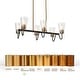 preview thumbnail 8 of 8, Modern Farmhouse 6-Light Black Gold Linear Chandelier Cone Glass Kitchen Island Pendant Lights - 27.5"L