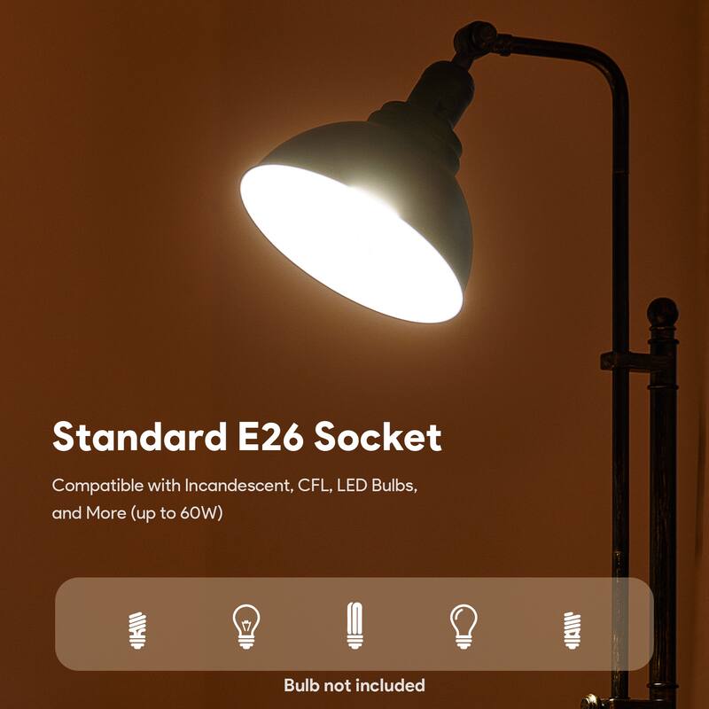 CO-Z 65" Rustic Pharmacy Task Floor Lamp with Adjustable Metal Shade