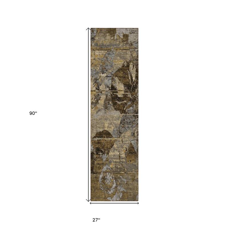 Rane Modern Art-Inspired Weather Resistant Timeless Fusion Runner Outdoor Rug