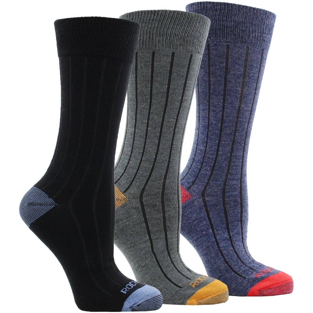 Shop Rockport Mens Ribbed Crew Socks 3 Pack Casual Socks Crew