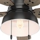 preview thumbnail 15 of 20, Hunter 52" Mill Valley Outdoor Low Profile Ceiling Fan with LED Light Kit and Pull Chain, Damp Rated