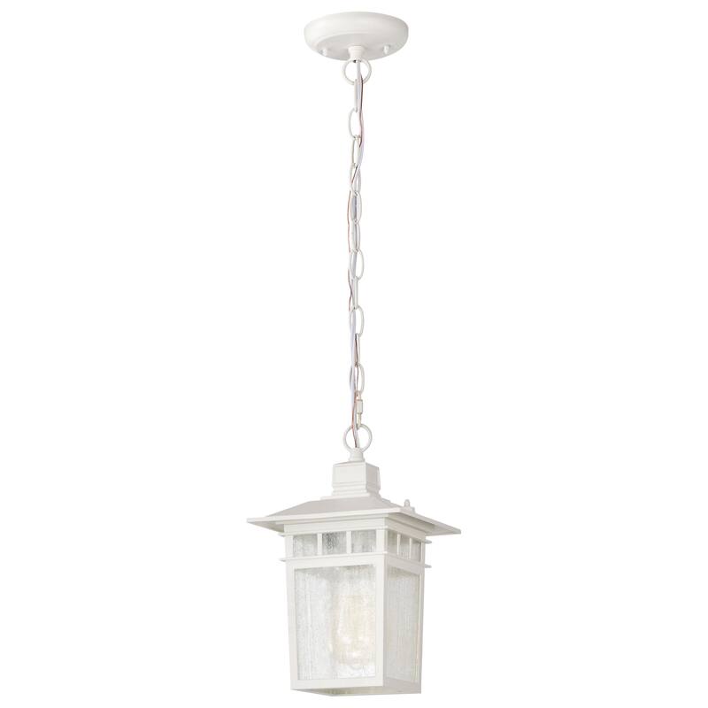 Nuvo 'Cove Neck' 1-light White 12-inch Hanging Fixture