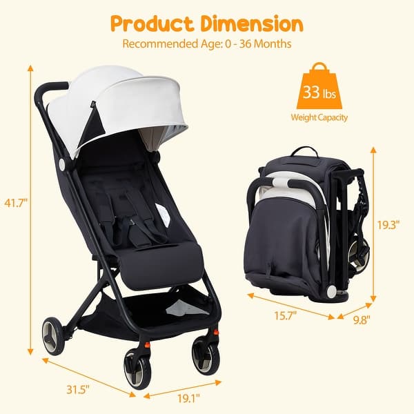 Babevy Lightweight Baby Stroller,Compact Umbrella Stroller