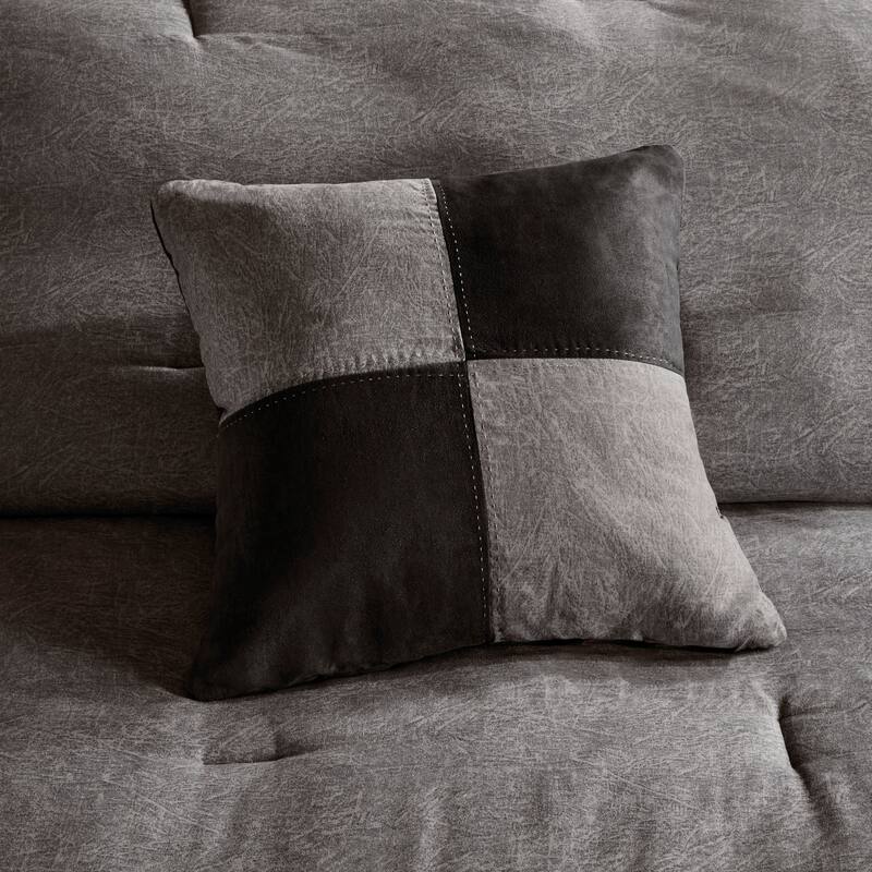 GDF Studio - Faux Suede Lodge Comforter Set with Decorative Pillows