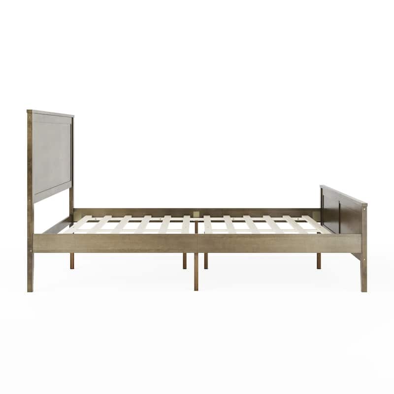 Martha Stewart Wooden Platform Bed with Headboard and Footboard
