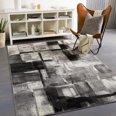 Ryan Modern Squares Abstract Area Rug