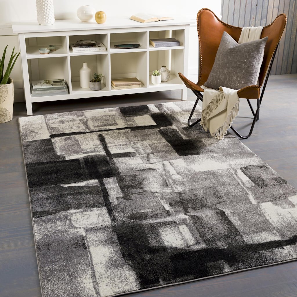 Ryan Modern Squares Abstract Area Rug