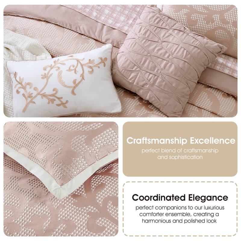 Nanshing Neva 14 Piece Paisley Jacquard Comforter Set