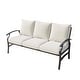 preview thumbnail 32 of 31, Outdoor Patio Metal 74" W Sofa/ 50" W Loveseat with Cushions
