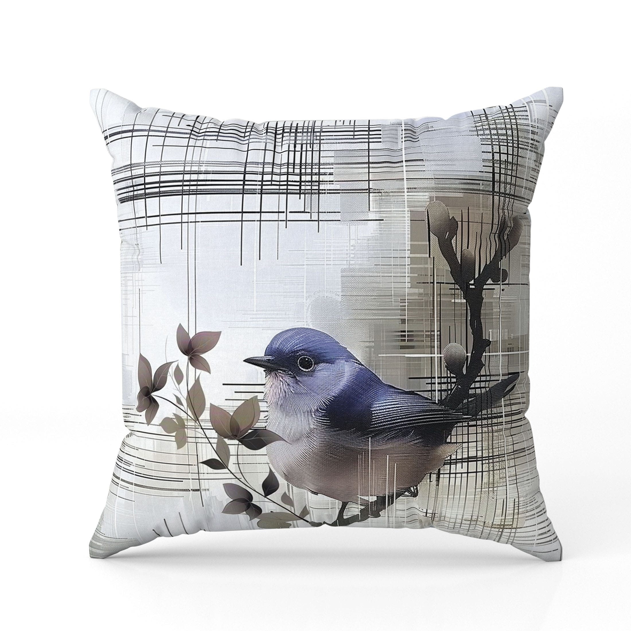 Bird on a Branch Throw Pillow26x26 Faux Suede