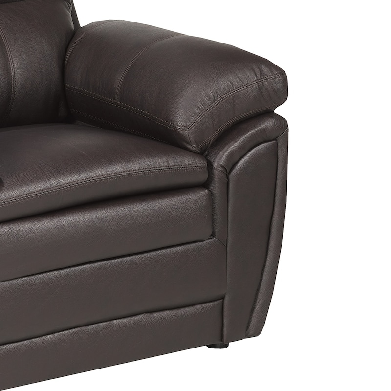 Simon Leather Gel Upholstered Loveseat