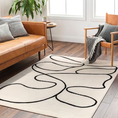 Livabliss Pisa Modern Contour Abstract Area Rug