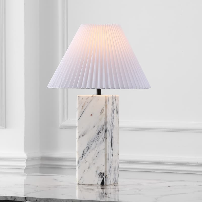 SAFAVIEH Couture Mackenzie Square Marble Table Lamp - 16"W x 16"D x 25"H