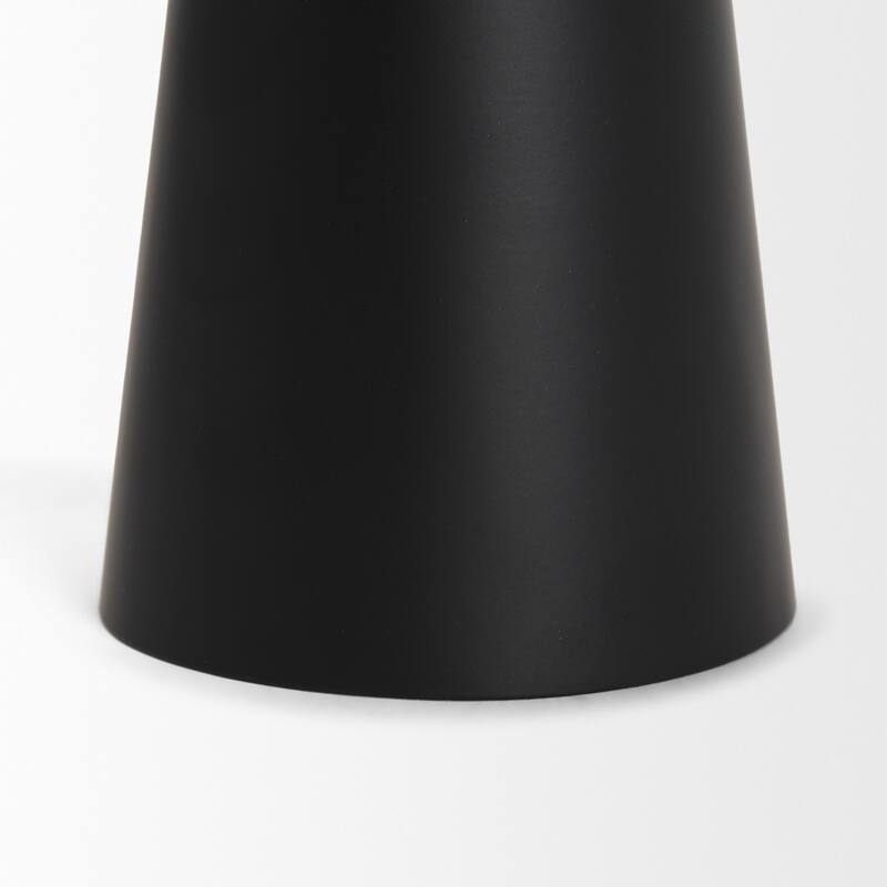 Quadir Medium Matte Black Metal Candle Holder - 3.5 x 3.5 x8