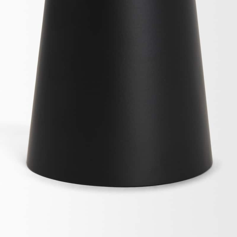 Quadir Short Matte Black Metal Candle Holder - 3.15 x 3.15 x 6.25