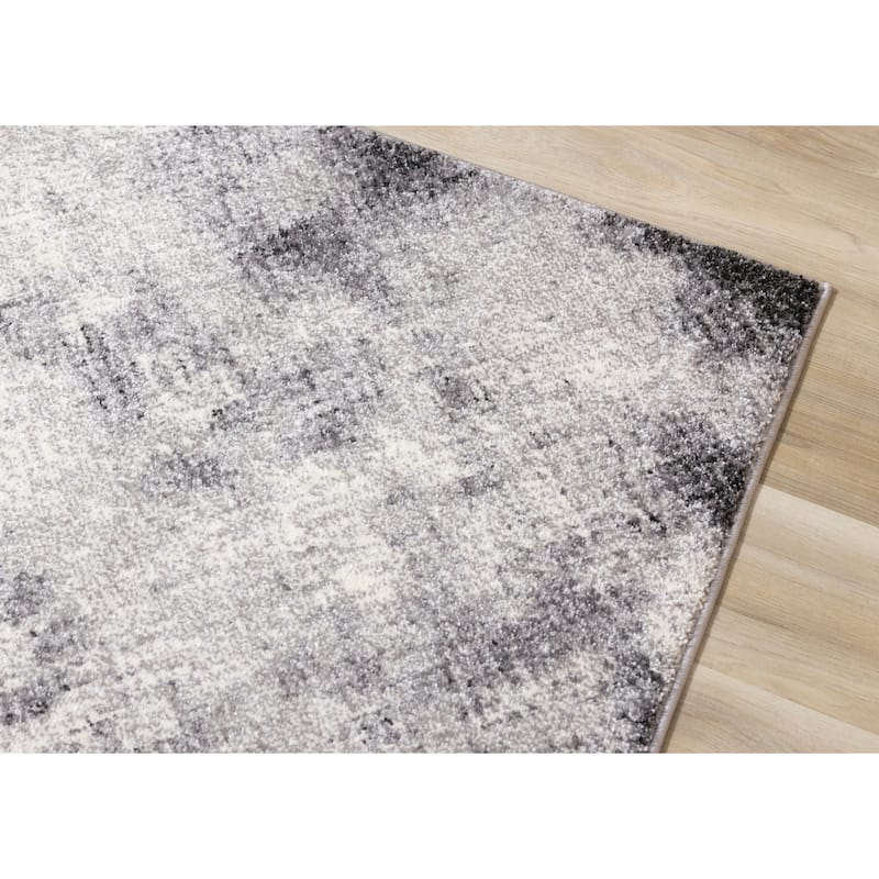 Summit Collection - Grey/White/Yellow Modern Zigzag Rug