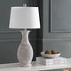 preview thumbnail 6 of 9, SAFAVIEH Lighting Bentlee Grey 30-inch LED Table Lamp (Set of 2) - 15"x15"x30"