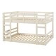 preview thumbnail 4 of 4, Classic Solid Wood Stackable Twin over Twin Bunk Bed Frame