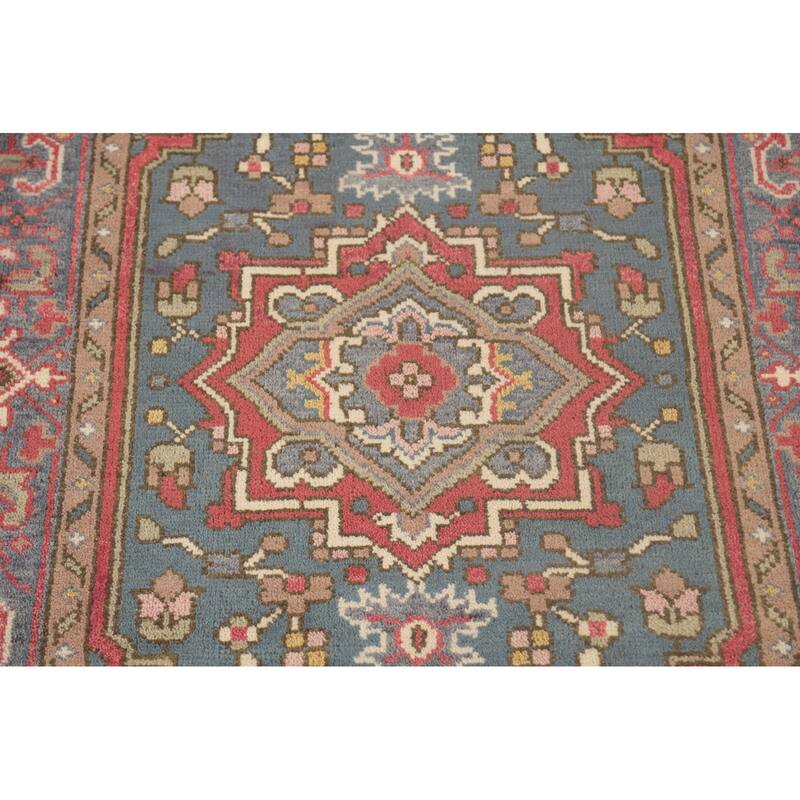 Traditional Heriz-Serapi Oriental Accent Rug Handmade Wool Carpet - 3'11"x 5'11"