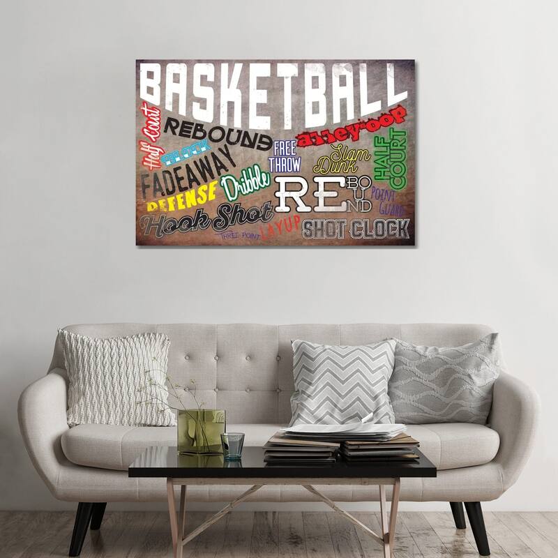 iCanvas "Basketball Slang" by 5by5collective Canvas Print - 32x48x1.5