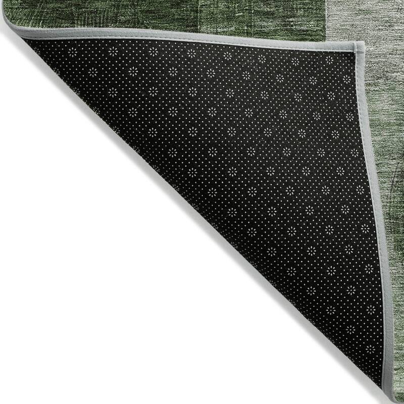 Machine Washable Indoor/ Outdoor Abstract Geo Chantille Rug