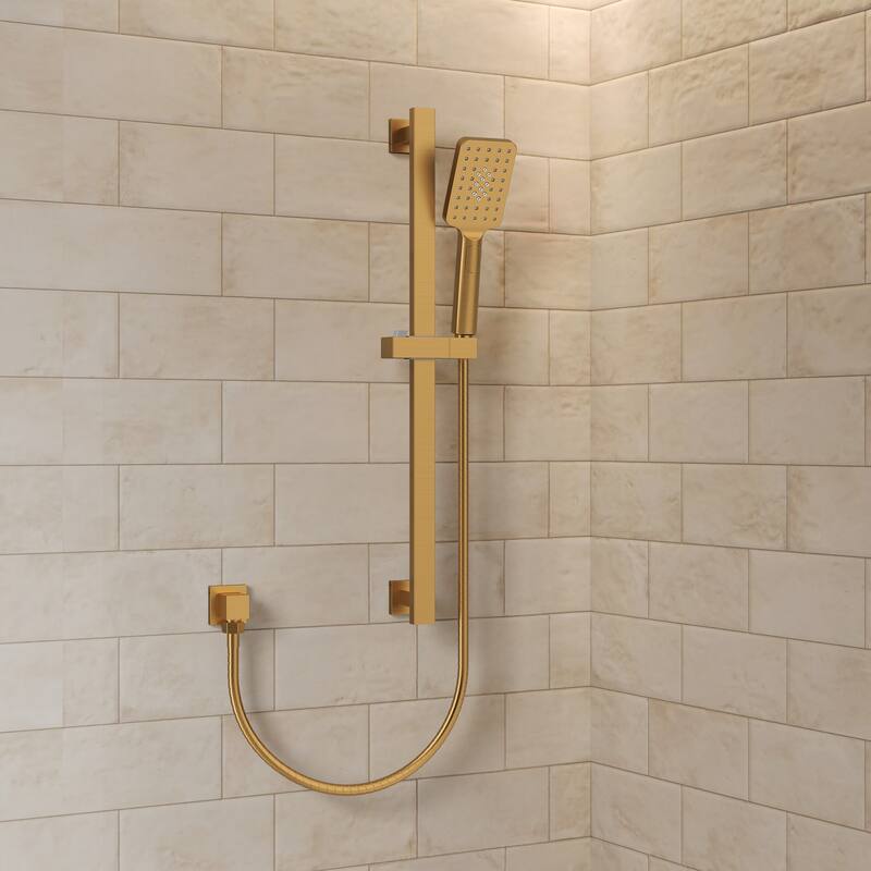 GRANDJOY 3-Spray Handheld Shower Set featuring Adjustable Slide Bar