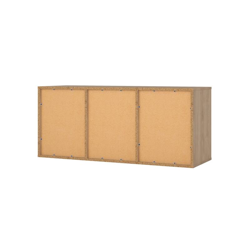 Porch & Den Hyper 6 Cubby Bench, Jackson Hickory