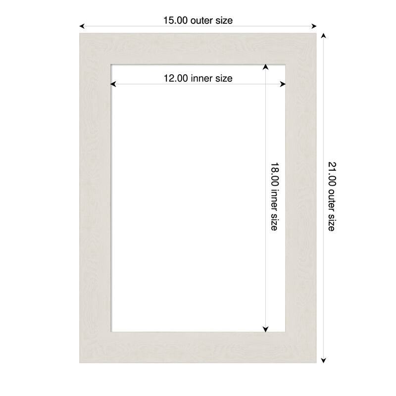 Amanti Art Rustic Plank Espresso Narrow Framed Dry Erase Magnetic Board - 15 x 21 in - Rustic Plank White Narrow