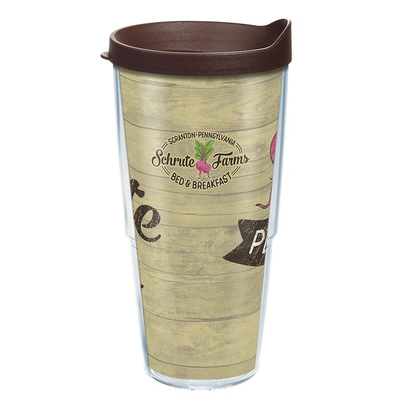 Tervis The Office Schrute Farms Made in USA Double Walled Insulated Travel Tumbler, Classic - 24oz