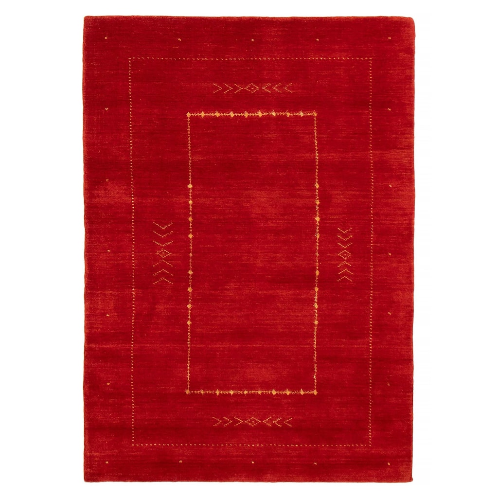 Kashkuli Gabbeh Red Rug 4'0" x 5'10" - 4'0 x 5'10
