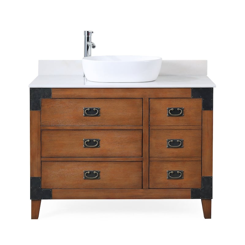 42" Vessel Sink Bathroom Vanity, Asian style Akira