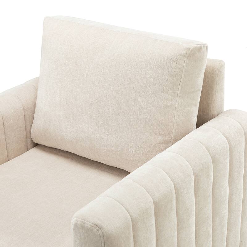 Ganymedes Comfy Accent Club Chair with Wood Base by HULALA HOME