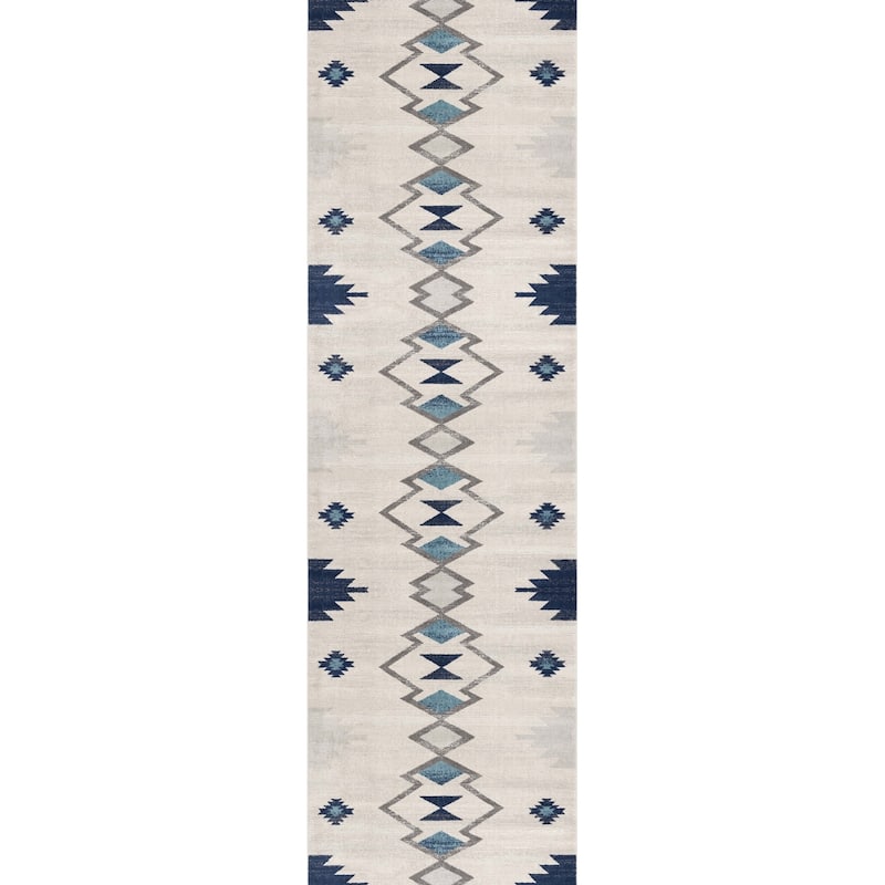HomeRoots Southwestern Contemporary Runner Area Rug - 132 in. x 27 in. x 0.4 in.