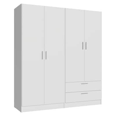 MADESA 4 Doors 2 Drawers Wardrobe Set