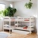 preview thumbnail 2 of 43, Twin L-Shaped Bunk bed with Trundle and Full-length Guardrail