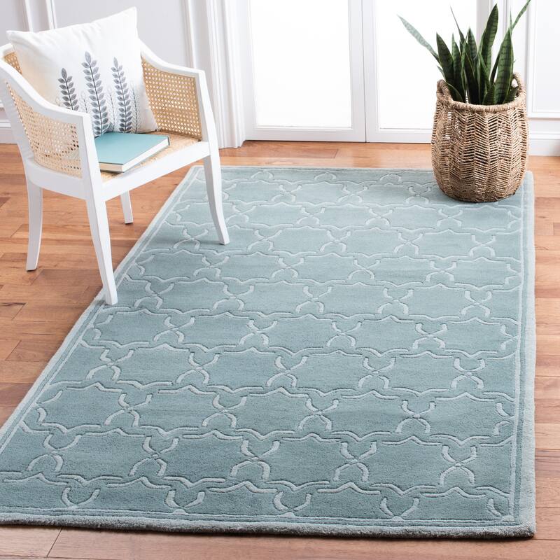 SAFAVIEH Handmade Chatham Hasmik Modern Moroccan Wool Rug - 8' x 10' - Grey