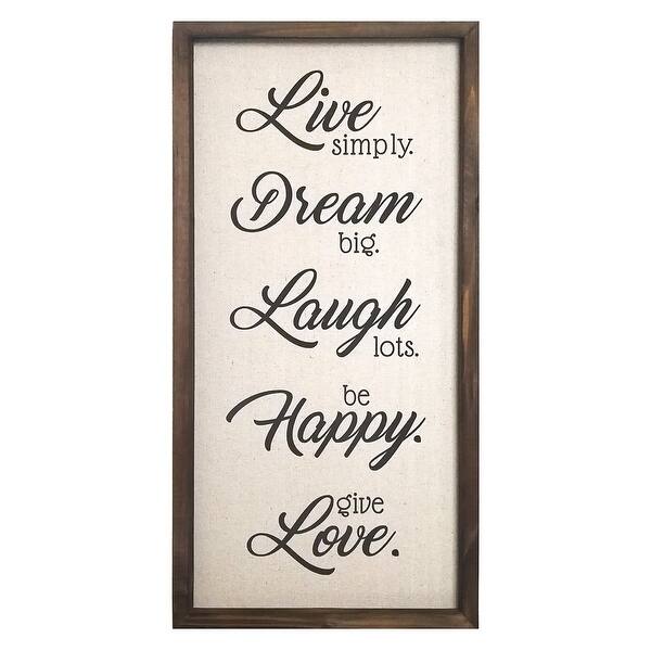 Shop Live Dream Laugh Happy Love Wall Decor Overstock
