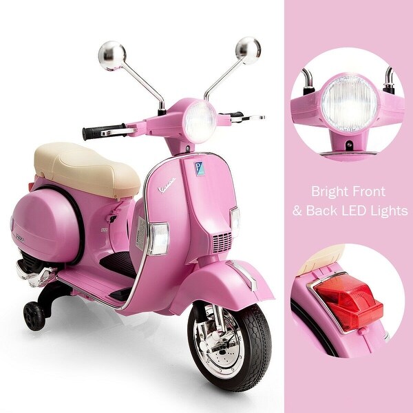 pink vespa scooter 6v