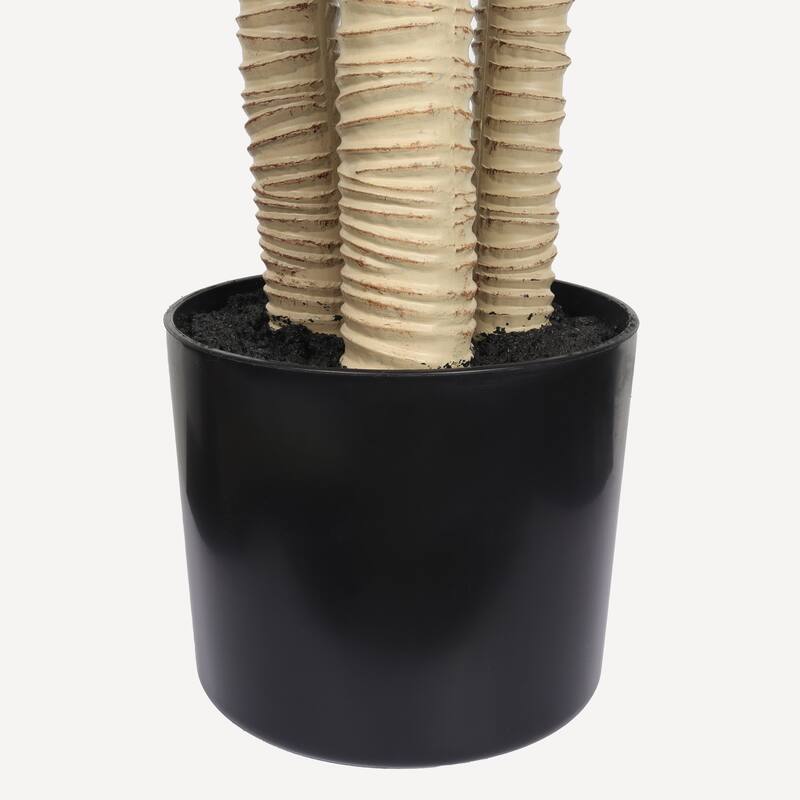 5" Artificial Dracaena Tree with Black Plastic Pot, 1pc/set