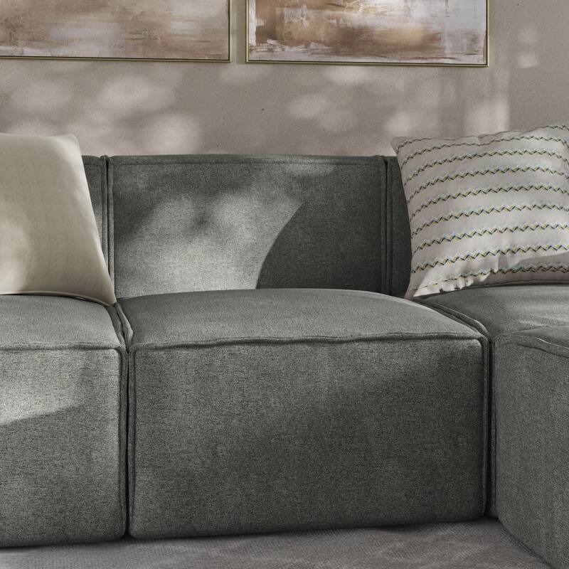 Contemporary Modular Sectional Sofa Armless Middle Chair - Dark Gray