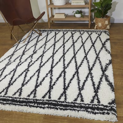 Ivan Moroccan Trellis Shag Area Rug